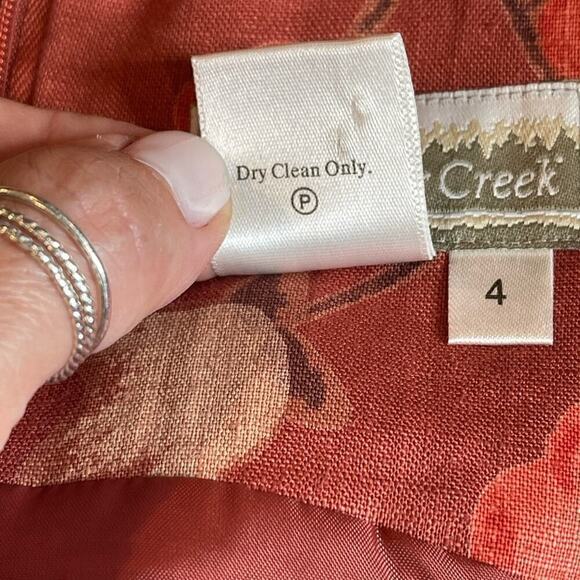 Vintage Coldwater Creek Linen Floral Dress Women V-neckline Mini A-Line Size 4 - Picture 11 of 11